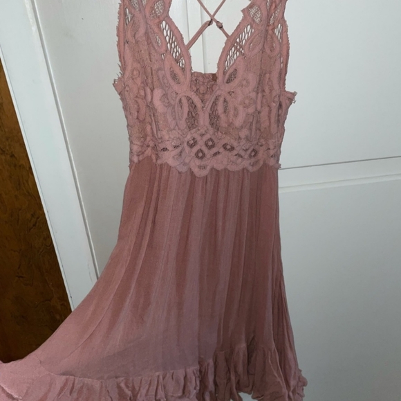 Free People Adella Slip Dress Rose - XS - Picture 4 of 6